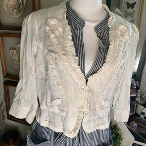 Xoxo Women's Cream and White Jacket